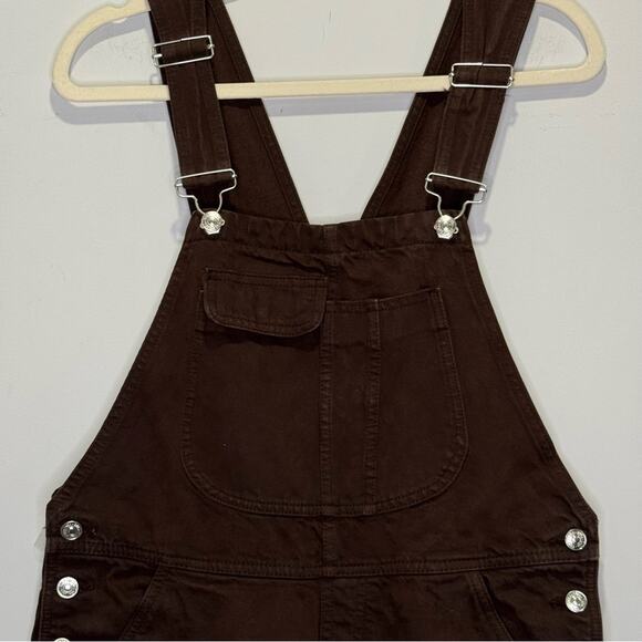 🍁 Zara Blogger Favorite Carpenter Wide Straight Leg Raw Hem Denim Overall Medium - Picture 6 of 15